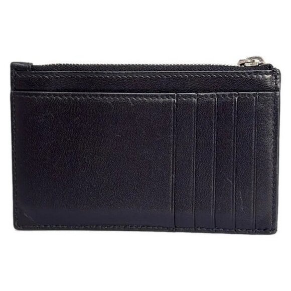 BALENCIAGA - 664044 Black White Multi Leather Coin Case - Picture 2 of 4